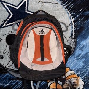 Adidas Men's Backpack in Black, Orange, and Gray